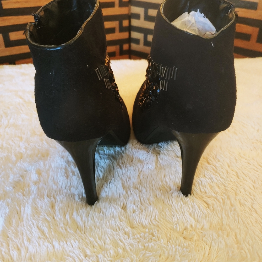 NWOT Suede Studded Stiletto Boots - Picture 9 of 13